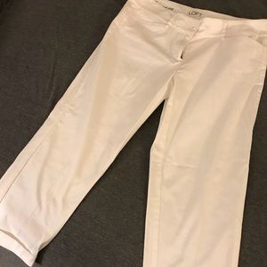 Never-Worn Loft White Cropped Pants